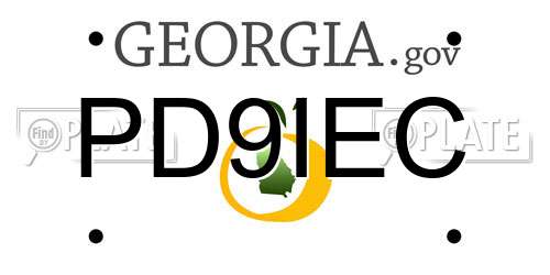 PD9IEC Georgia License Plate