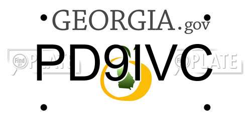 PD9IVC Georgia License Plate