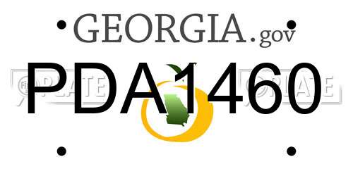 PDA1460 Georgia License Plate