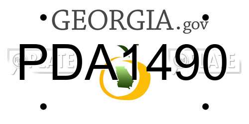 PDA1490 Georgia License Plate