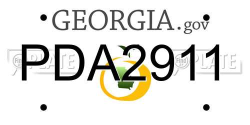 PDA2911 Georgia License Plate