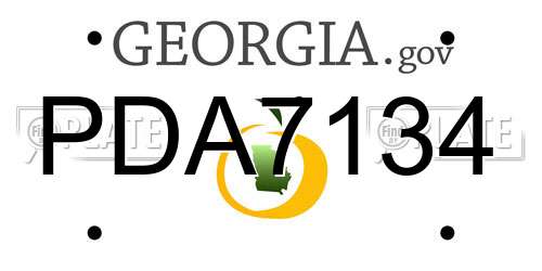 PDA7134 Georgia License Plate