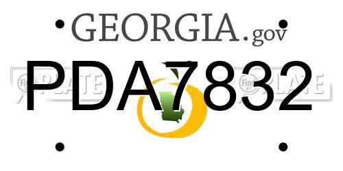 PDA7832 Georgia License Plate