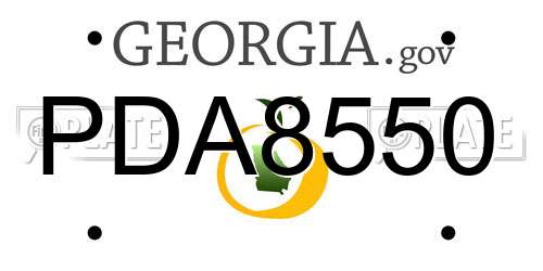 PDA8550 Georgia License Plate