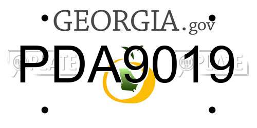 PDA9019 Georgia License Plate