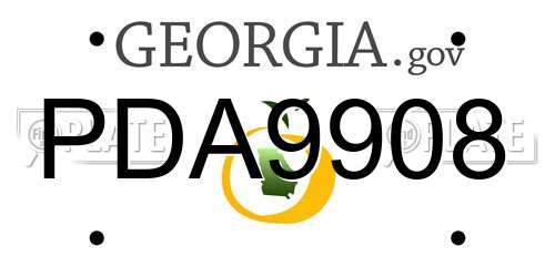 PDA9908 Georgia License Plate