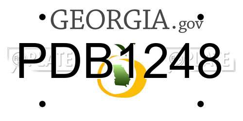 PDB1248 Georgia License Plate
