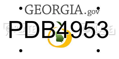 PDB4953 Georgia License Plate
