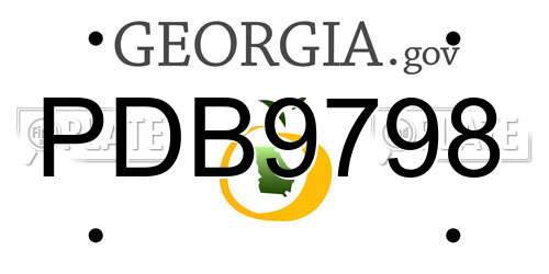 PDB9798 Georgia License Plate
