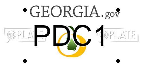 PDC1 Georgia License Plate