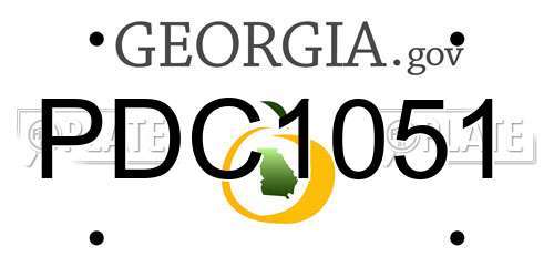 PDC1051 Georgia License Plate