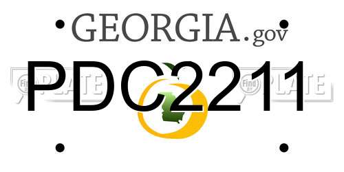 PDC2211 Georgia License Plate