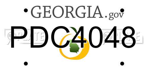 PDC4048 Georgia License Plate