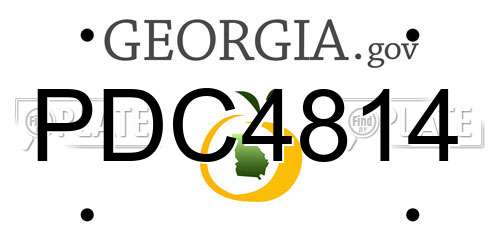 PDC4814 Georgia License Plate