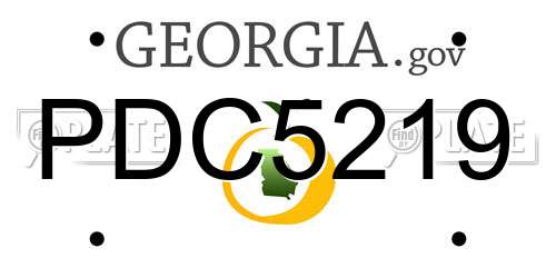 PDC5219 Georgia License Plate