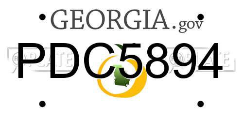 PDC5894 Georgia License Plate