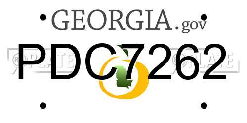 PDC7262 Georgia License Plate