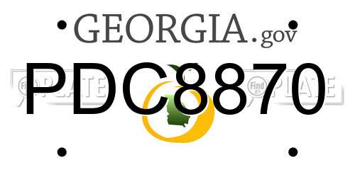 PDC8870 Georgia License Plate