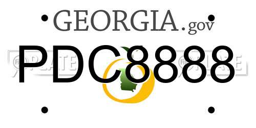 PDC8888 Georgia License Plate