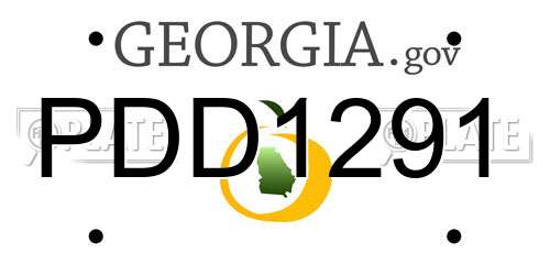 PDD1291 Georgia License Plate