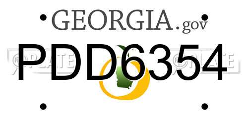 PDD6354 Georgia License Plate