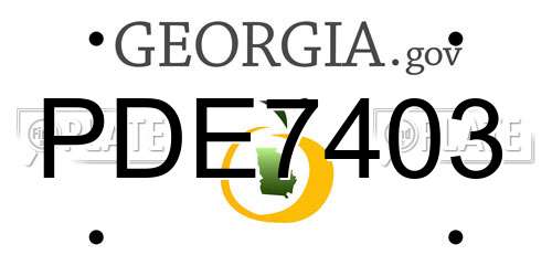 PDE7403 Georgia License Plate