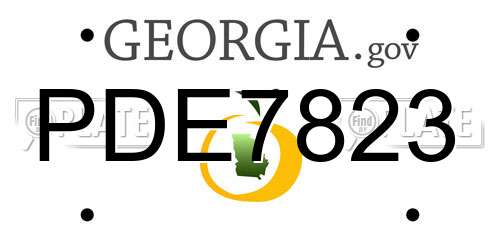 PDE7823 Georgia License Plate