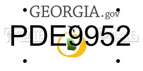 PDE9952 Georgia License Plate
