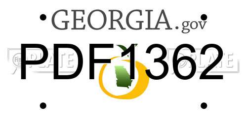 PDF1362 Georgia License Plate
