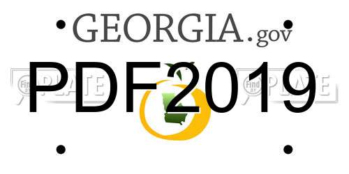 PDF2019 Georgia License Plate