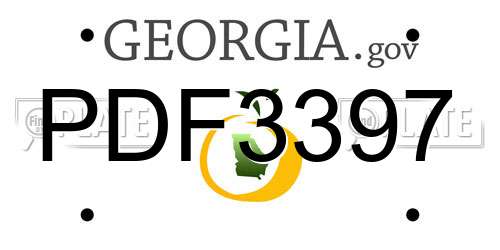 PDF3397 Georgia License Plate