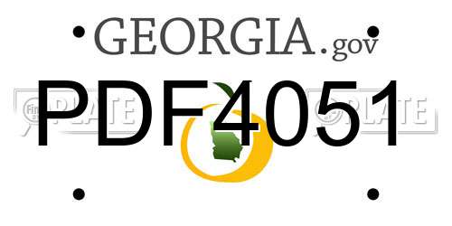 PDF4051 Georgia License Plate