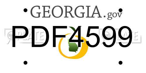 PDF4599 Georgia License Plate