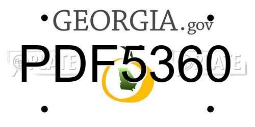 PDF5360 Georgia License Plate