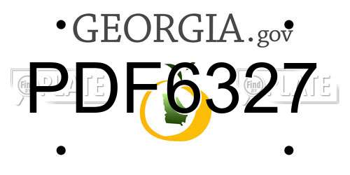 PDF6327 Georgia License Plate