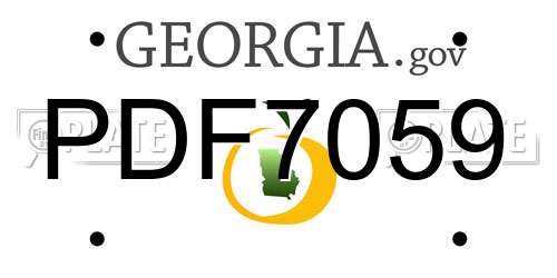 PDF7059 Georgia License Plate