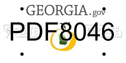 PDF8046 Georgia License Plate