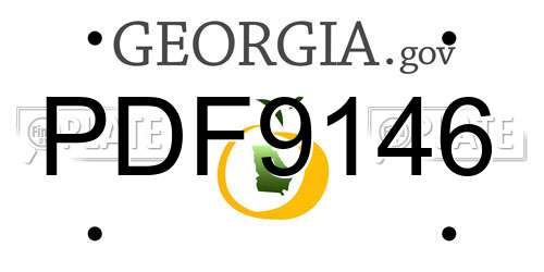 PDF9146 Georgia License Plate