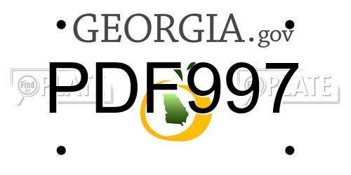 PDF997 Georgia License Plate