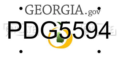 PDG5594 Georgia License Plate