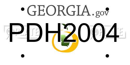 PDH2004 Georgia License Plate