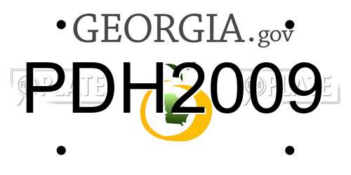 PDH2009 Georgia License Plate