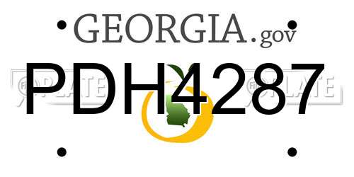 PDH4287 Georgia License Plate