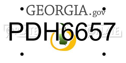 PDH6657 Georgia License Plate