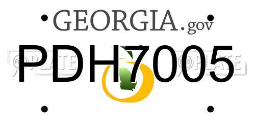 PDH7005 Georgia License Plate
