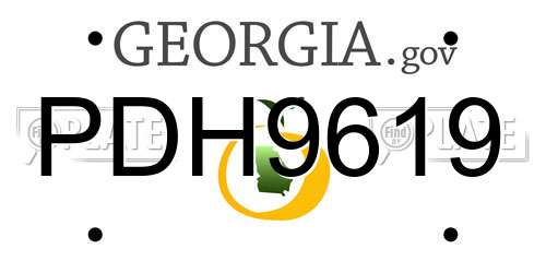 PDH9619 Georgia License Plate