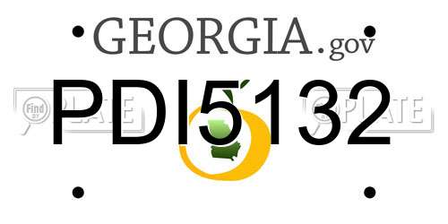 PDI5132 Georgia License Plate