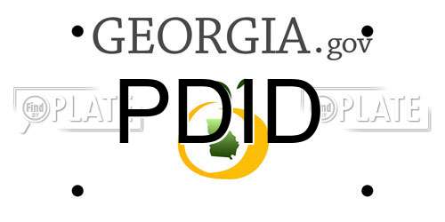 PDID Georgia License Plate