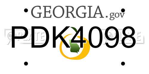 PDK4098 Georgia License Plate