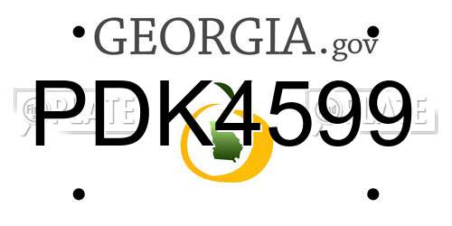 PDK4599 Georgia License Plate